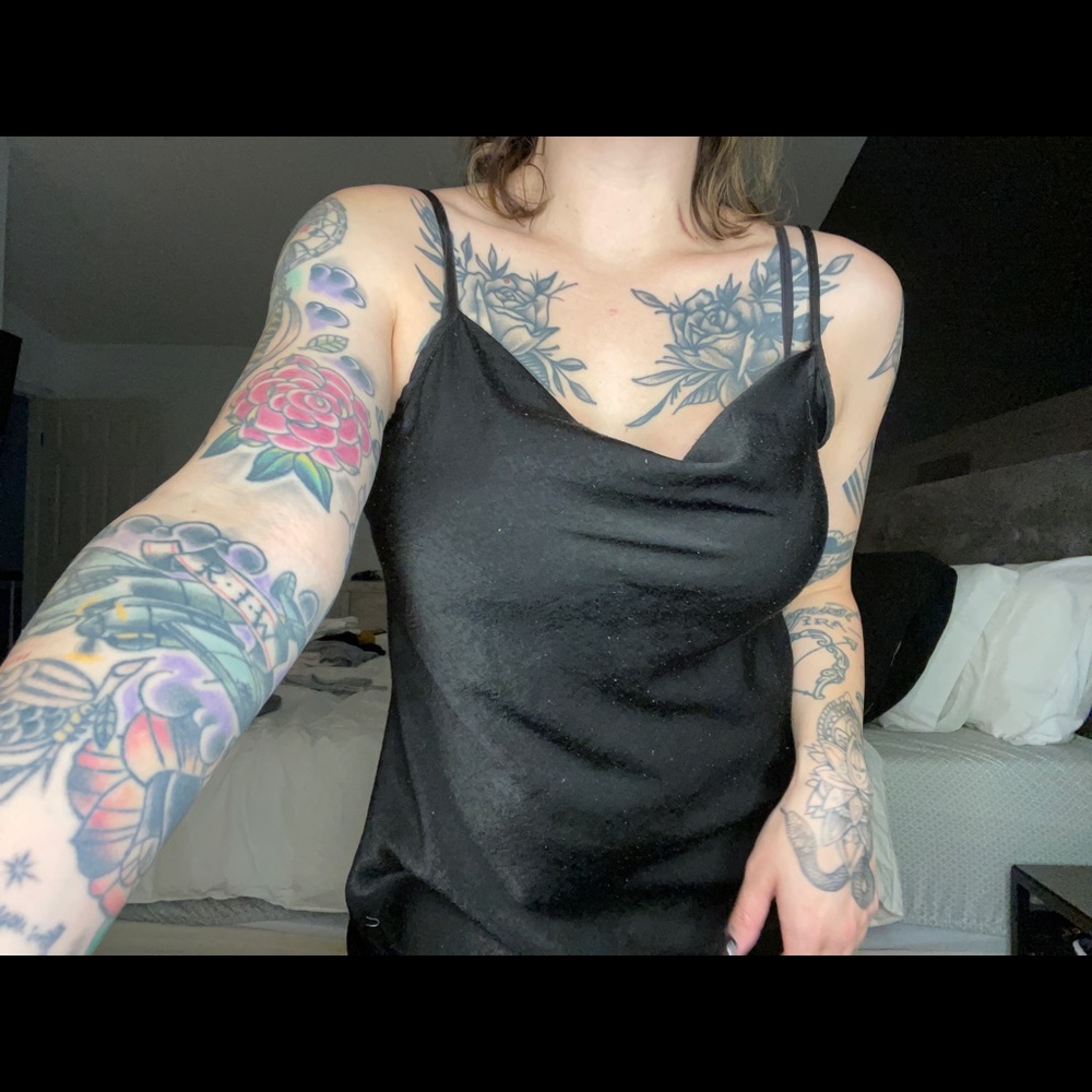 Cowl neck slip dress